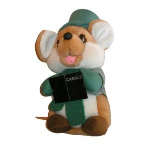 Applause Plush Mouse 1988 Caroler Vintage Medium Size 11" CUTE